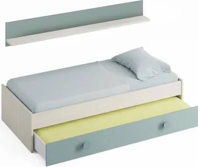 Image de Aqua - Lit pour Enfant, Blanc, avec Rangement