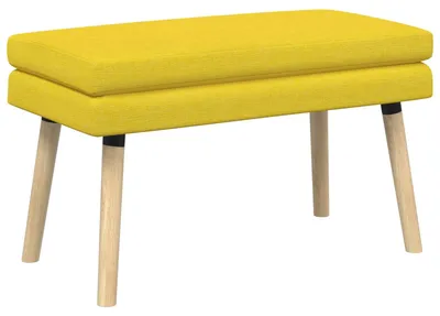Zdjęcie produktu dla Ławka dwuosobowa vidaXL, jasnożółta, 80 x 40 x 47 cm, materiał