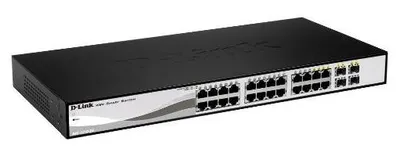 Obrázek produktu pro D-Link DGS-1210-28 L2/L3 Smart+ switch, 24x GbE, 4x RJ45/SFP, fanless