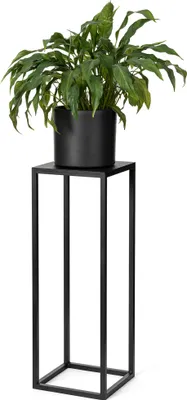 Produktbild von LAMO Manufaktur Blumenständer Metall Schwarz 68 cm | Pflanzensäule für Innenräume - Wohnzimmer, Schlafzimmer | Hoher Blumenständer zur Hochzeit, Sockel für Skulpturen und Deko, Pflanzen Metallständer