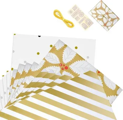 Produktbild von Famanu Geschenkpapier 15 Stück - Goldfolie