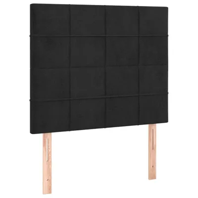 Image de vidaXL Têtes de lit 2 pcs. noir 90x5x78/88 cm velours