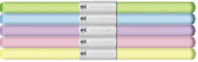 Produktbild von Transparentpapier in 5-Pastellfarben, 115 g/qm, 5 Rollen, 50 x 61 cm