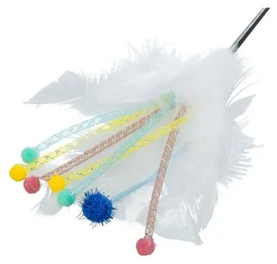 Produktbild von TRIXIE Spielstab mit Federn, Kunststoff, Katzenminze, 41 cm