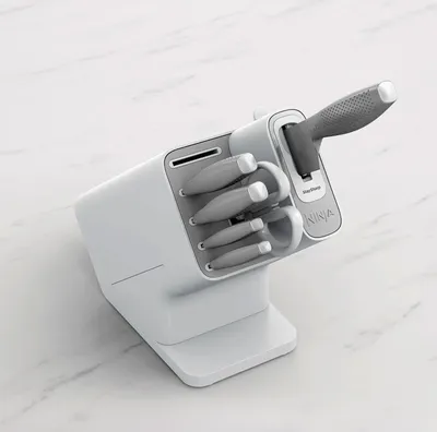 Produktbild von Ninja StaySharp Rostfreier Messerblock mit integriertem Schleifer 6-teiliges Set