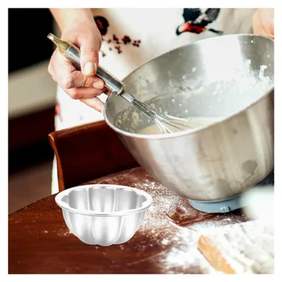 Produktbild von 6 Stück Antihaft Muffin Backformen aus Aluminiumlegierung für Pudding und Kuchen