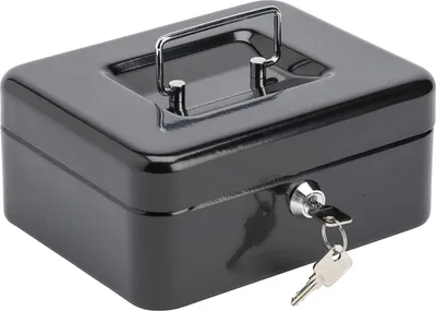 Produktbild von Geldcassette mit zuverlässigem Schloss und 2 Schlüsseln - 20 cm