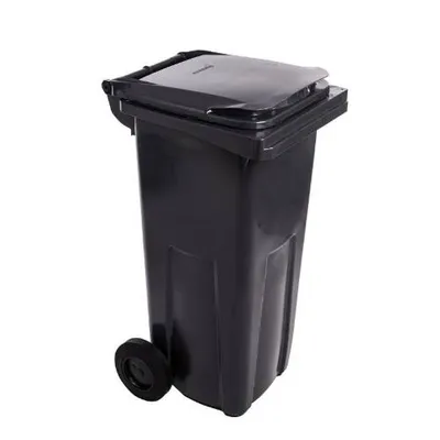 Zdjęcie produktu dla Plastikowy pojemnik na odpady, 120 l, czarny