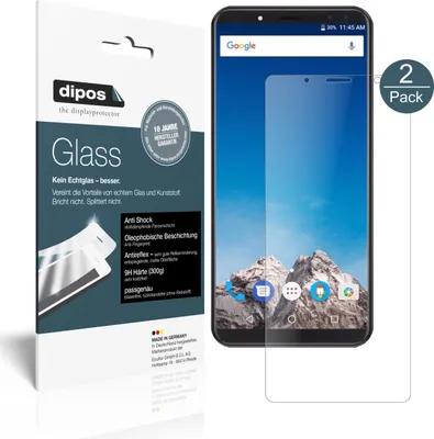 Produktbild von 2x Schutzfolie für Vernee X matt - Anti-Shock 9H Folie dipos Glass Displayfolie