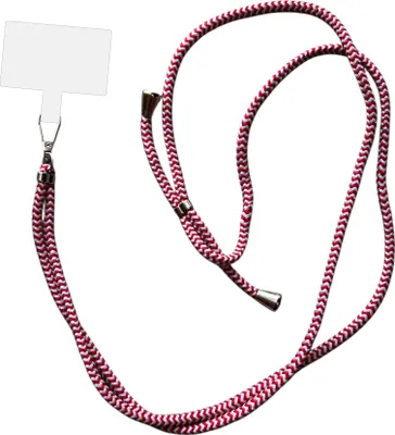 Obrázok produktu pre Smartphonica Phone Cord Universal - nastaviteľný odnímateľný kábel pre mobilný telefón - 150 CM - telefónna reťaz červená biela