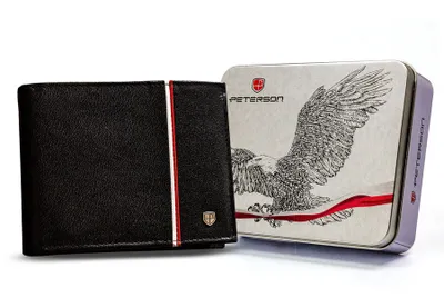 Obrázok produktu pre Peterson Pánska kožená peňaženka Kauhajoki čierna univerzálna