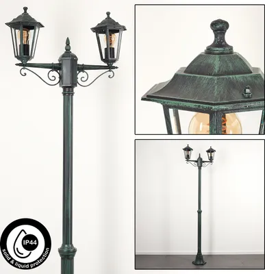 Produktbild von Rivale Wegeleuchte aus Metall/Glas in Schwarz-Grün/Klar