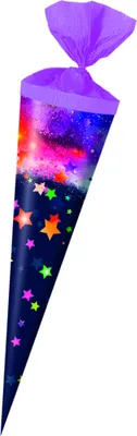 Produktbild von Schultüte / Länge: 35cm / rund / "Stars"