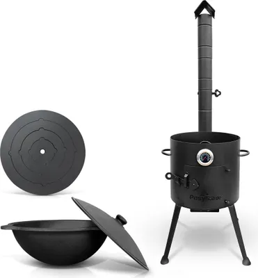 Produktbild von Gusseisen Kazan 10 L Kasan Herdplatte Feuerofen Utschak Ø 36 cm. Учак Учаг Uchag