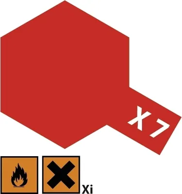 Produktbild von X-7 Rot glaenzend - 23ml Acrylstreichfarbe wasserlöslich Tamiya 300081007