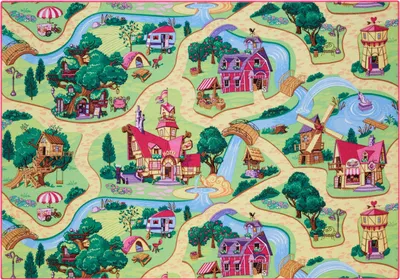 Produktbild von Carpet Studio Candy Town Teppich Kinderzimmer - Spielteppich Gelb - 140x200cm