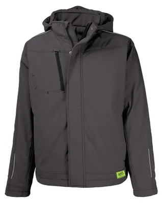 Productafbeelding van TMG KULT WORKER Heren softshell werkjas, winddicht met reflecterende biezen, maat L, grijs