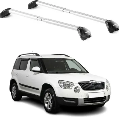 Produktbild von Dachträger Grundtäger für Skoda Yeti 2009-2013 Pre-FL 100kg Alu Silber 2 tlg ABE