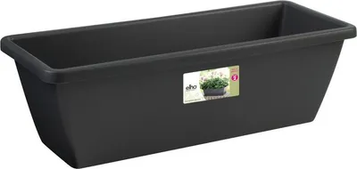 Zdjęcie produktu dla elho barcelona trough 70cm, Sadzarka w doniczce, Wolnostojący, Polipropylen (PP), Antracyt, Prostokąt, Zewnętrzna