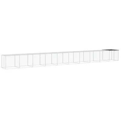 Produktbild von vidaXL Hühnerkäfig mit Dach Anthrazit 1003x98x90 cm Verzinkter Stahl