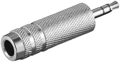 Produktbild von Kopfhörer-Adapter Klinke 3,5mm zu 6,35mm 1x 3,5-mm-Klinkenstecker (3-polig, stereo) > 1x 6,35-mm-Klinkenbuchse (3-polig, stereo)