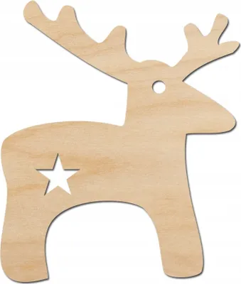 Immagine prodotto di Decorazione in legno con ciondolo a forma di renna