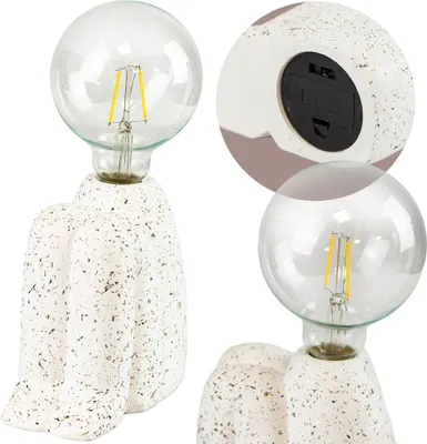 Immagine prodotto di Luce notturna da tavolo a LED Cemento Decorativo Batteria Bianco