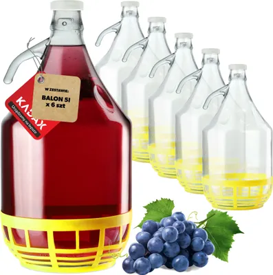 Produktbild von KADAX Weinballon, Glasballon für Wein, Weinfass aus glas, Gärballon, Fass für Wein aus Glas