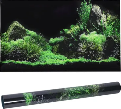 Produktbild von Akvárium Rybia nádrž s vodou Wasser Gras Hintergrunddekoration Malerei PVC nálepka61 x 30 cm