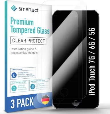 Produktbild von 3x Schutzglas Panzerfolie Klar für iPod Touch 7G /6G /5G Displayschutz Hartglas