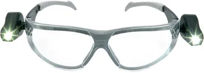 Immagine prodotto di Occhiali di sicurezza LED LIGHT VISION EN 166 aste grigio/nero, lenti trasparenti in policarbonato