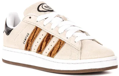 Zdjęcie produktu dla Adidas Campus 00S w beżowe paski w panterkę dla młodzieży – rozmiar 5,5 (UK) – 38 2/3 (EU) – 6 (US) / brązowo-beżowe