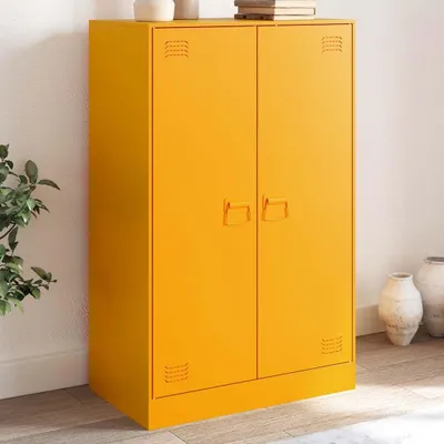 Immagine prodotto di vidaXL Credenza giallo senape 67x39x107 cm acciaio