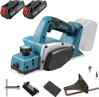 Immagine prodotto di Pialla elettrica, motore brushless, profondità di taglio regolabile, 2 batterie, EU