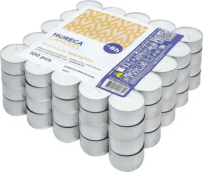 Image de Bougies chauffe-plat - Durée de combustion : 8 heures - Coffret de 100 bougies chauffe-plat non parfumées - Idéales pour les mariages, la décoration et la gastronomie