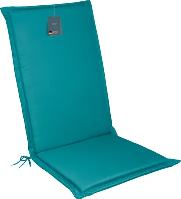 Produktbild von LILENO HOME Gartenstuhl Auflagen [1er Set - Hochlehner] in Petrol - bequeme Liegen als Sitzauflagen für Gartenmöbel - Stuhlkissen für Gartenstühle und Klappstühle MIA