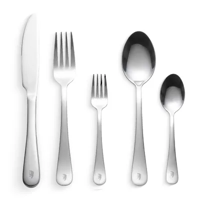 Produktbild von Roxlin Besteckset 30-teilig Plain Design – Edelstahl Tafelbesteck für 6 Personen – Modernes Essbesteck, Rostfrei & Spülmaschinenfest – Silber