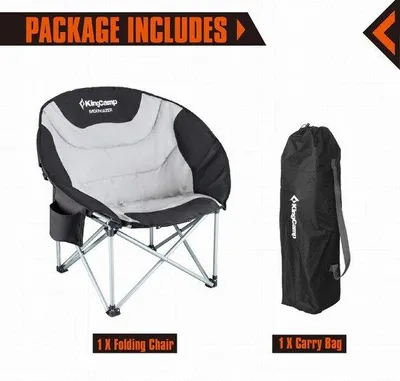 Productafbeelding van Famanu Campingstoel, bekleed - Opvouwbare stoel met bekerhouder en koeltas