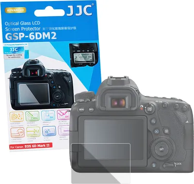 Produktbild von JJC Hochwertiger Displayschutz Screen Protector aus gehärtetem Echtglas, kompatibel mit Canon EOS 6D Mark 2