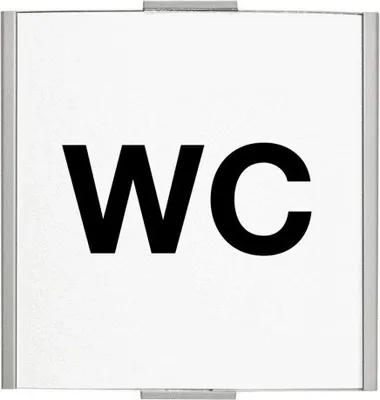 Produktbild von FRANKFURT Türschild 120x120mm mit Piktogramm WC