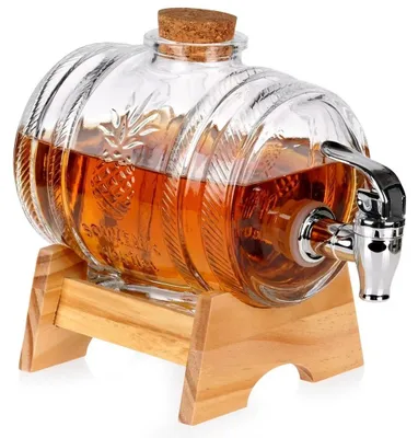 Productafbeelding van Drankenautomaat - Glas - 1 liter - Met tappost - Met voetstuk