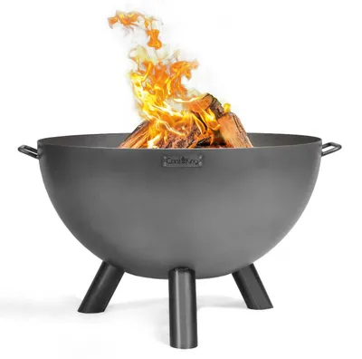 Produktbild von Tiefe Feuerschale KONGO Ø85cm Feuerstelle 55cm Höhe Feuerkorb Naturstahl Garten