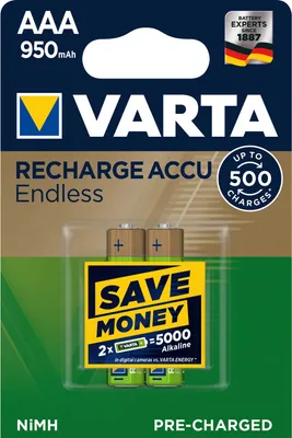 Produktbild von Varta Recharge Accu Endless AAA 950mAh 2er