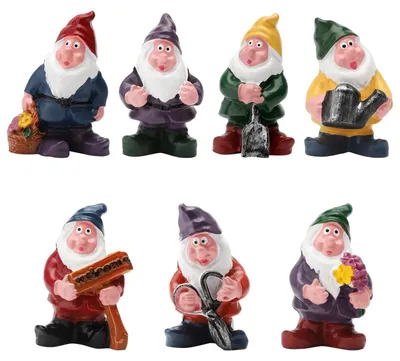 Image de Nains de jardin miniatures, figurines de nains de jardin, mini-nains rigolos, nains de jardin issus des contes de fées, nains de jardin miniatures pour l'extérieur, décorations de jardin amusantes et festives