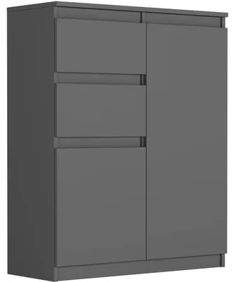 Obrázek produktu pro Komoda 98 cm 2 dveře 2 zásuvky skříňka FRAMIRE S-2 antracit