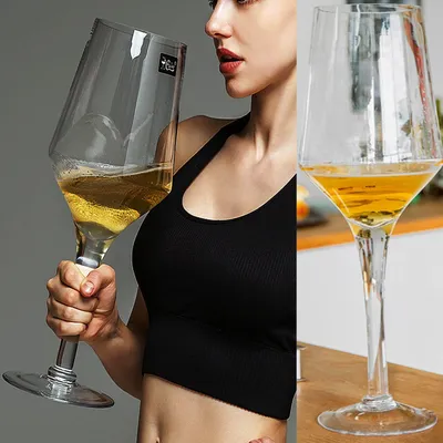 Zdjęcie produktu dla Kieliszki do wina - Prismatyczne - Duże kieliszki do szampana - Extra duże - Do czerwonego wina