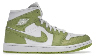Image de Jordan 1 Mid Green Python (pour femmes) - Taille EU 38,5