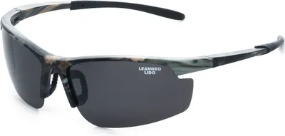 Produktbild von LEANDRO LIDO "Power" Sport Sonnenbrille | Leicht & komfortabel | Mit Etui & Karabiner | Ideal für Sport & Freizeit | camo/schwarz | LL-7
