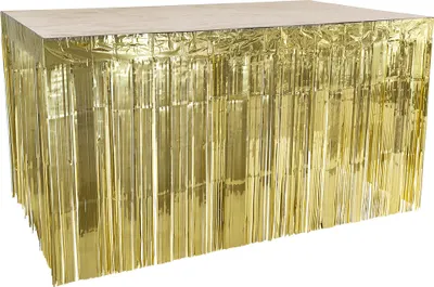 Produktbild von Tischhusse goldenes Lametta 3m