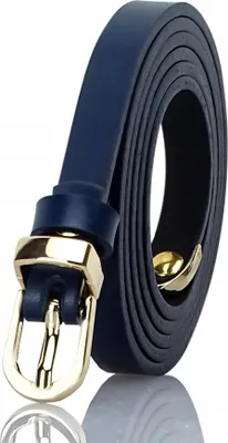 Produktbild von GRACIO Damen Ledergürtel mit goldener Schnalle, 1cm
